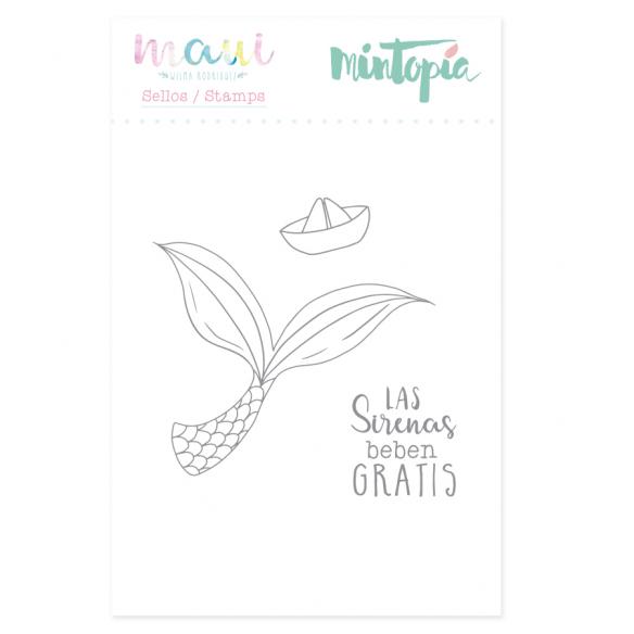 Sello Cola de sirena 4,5 cm x 5 cm