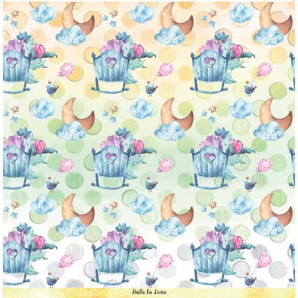 Canción de Cuna 6 papeles +1  Recortable  para scrapbooking Manoli Navarro"