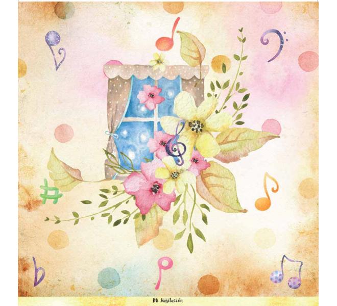 Canción de Cuna 6 papeles +1  Recortable  para scrapbooking Manoli Navarro"
