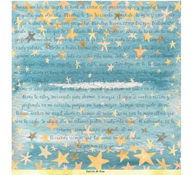 Canción de Cuna 6 papeles +1  Recortable  para scrapbooking Manoli Navarro"