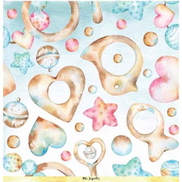 Canción de Cuna 6 papeles +1  Recortable  para scrapbooking Manoli Navarro"