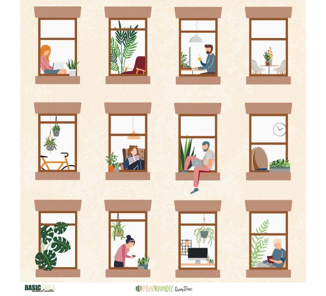 "Urban Jungle"  6 papeles para scrapbooking Coses d'Scrap"