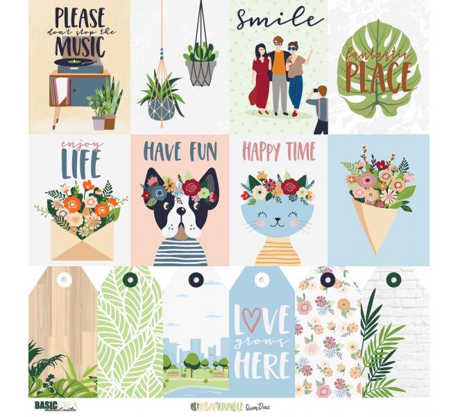 "Urban Jungle"  6 papeles para scrapbooking Coses d'Scrap"
