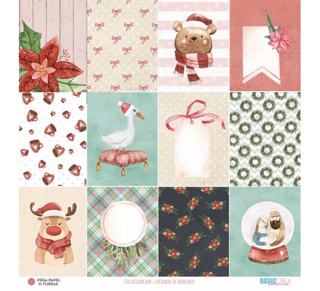"Joy" 6 papeles para scrapbooking Elena Roche