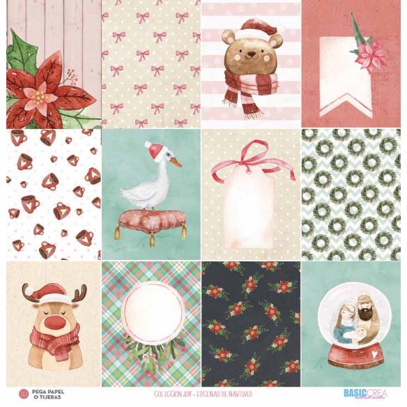 "Joy" 6 papeles para scrapbooking Elena Roche