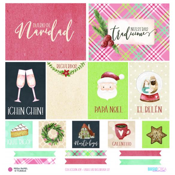 6  hojas recortables "Joy" by Elena Roche