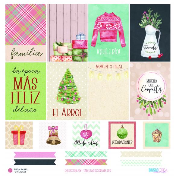 6  hojas recortables "Joy" by Elena Roche