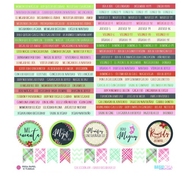 6  hojas recortables "Joy" by Elena Roche