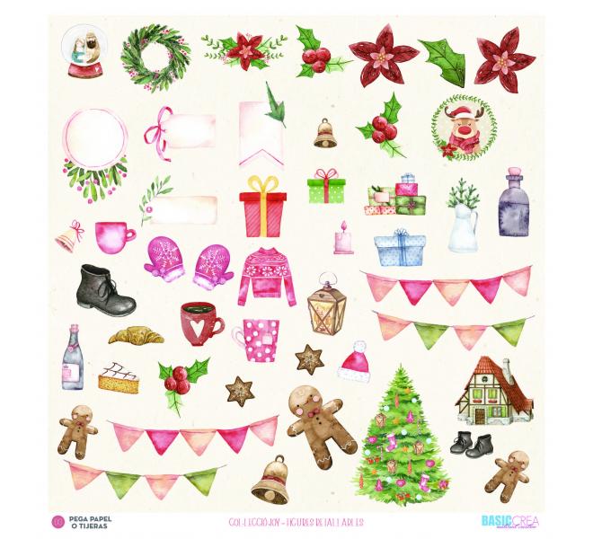 6  hojas recortables "Joy" by Elena Roche