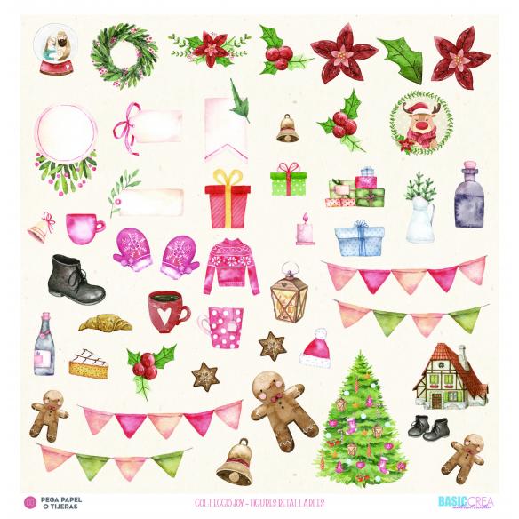 6  hojas recortables "Joy" by Elena Roche