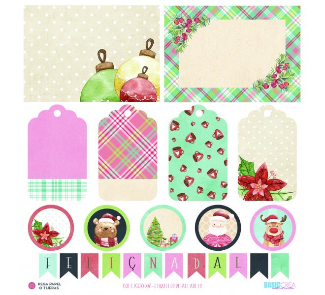 6  hojas recortables "Joy" by Elena Roche