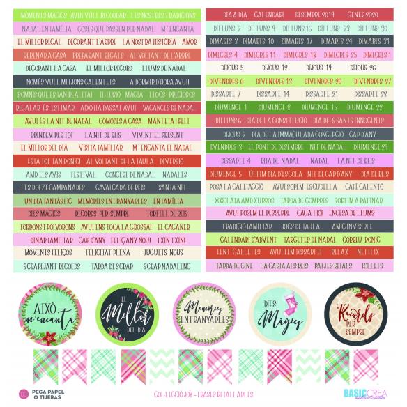 6  hojas recortables "Joy""CATALÀ by Elena Roche