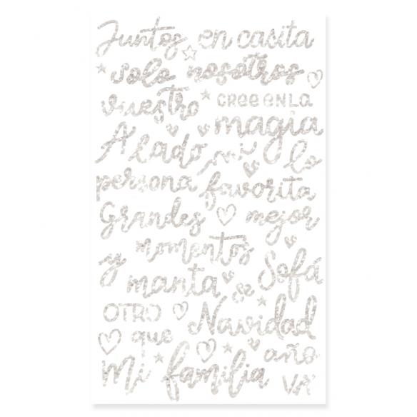 Pegatinas foam con purpurina Cuento de invierno