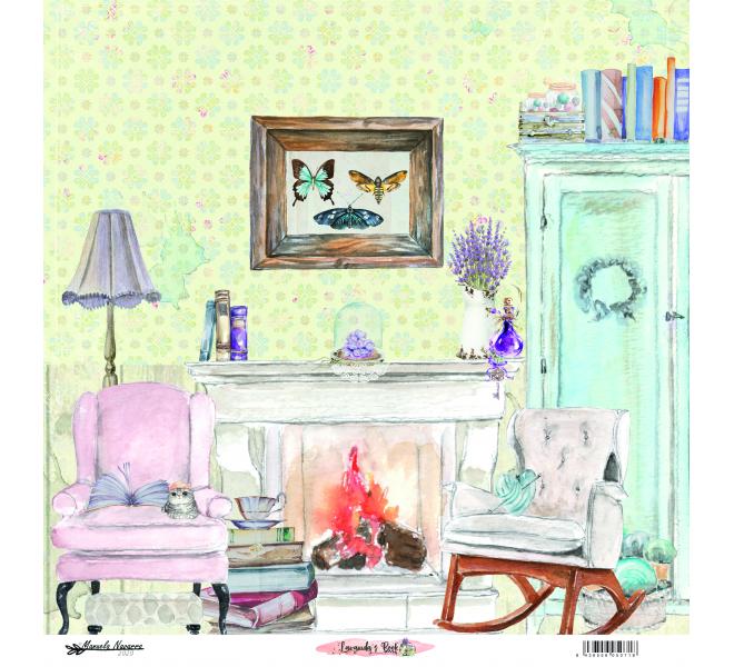 Lavanda &Book  6 papeles +1  Recortable  para scrapbooking  Manoli Navarro