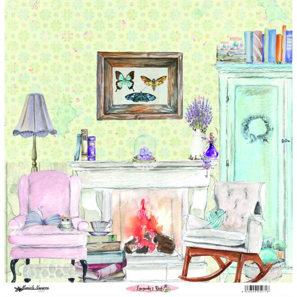 Lavanda &Book  6 papeles +1  Recortable  para scrapbooking  Manoli Navarro