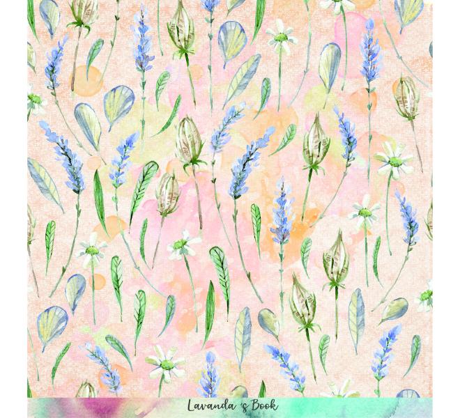 Lavanda &Book  6 papeles +1  Recortable  para scrapbooking  Manoli Navarro