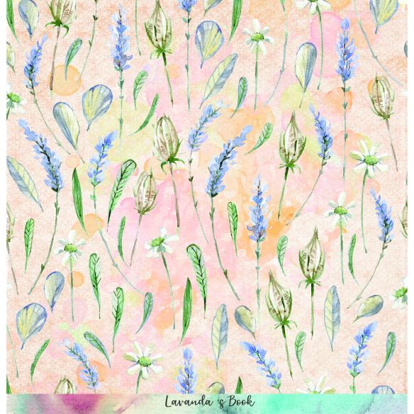 Lavanda &Book  6 papeles +1  Recortable  para scrapbooking  Manoli Navarro
