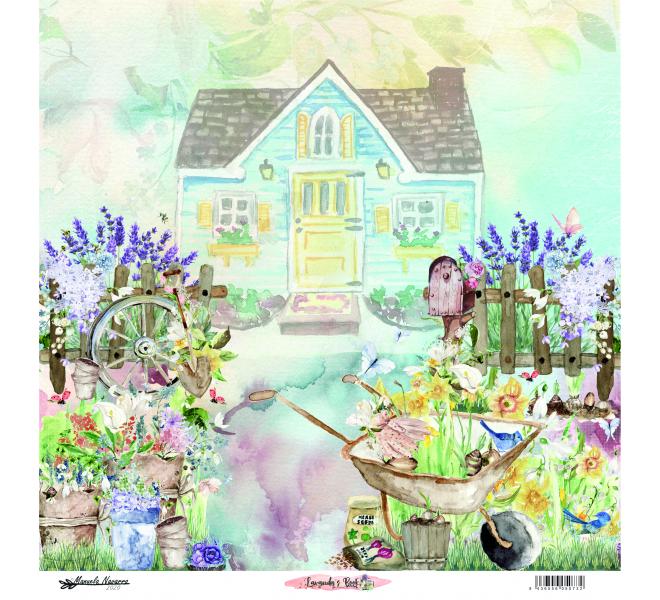 Lavanda &Book  6 papeles +1  Recortable  para scrapbooking  Manoli Navarro