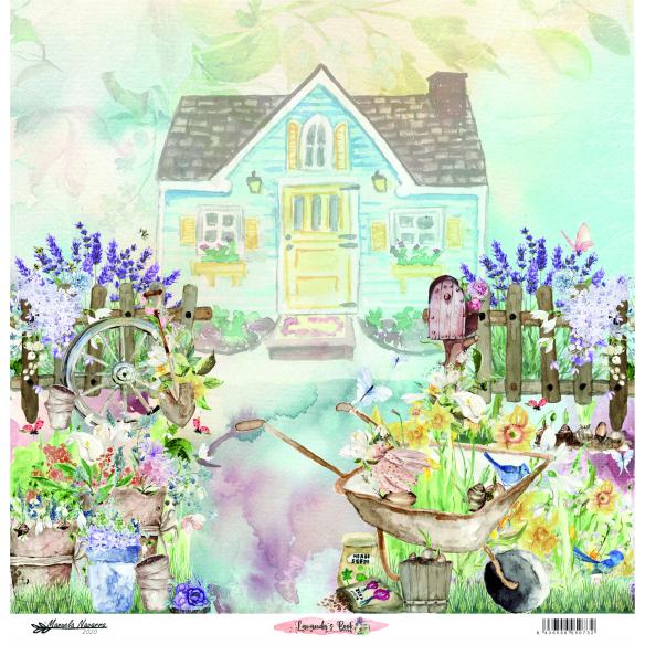 Lavanda &Book  6 papeles +1  Recortable  para scrapbooking  Manoli Navarro