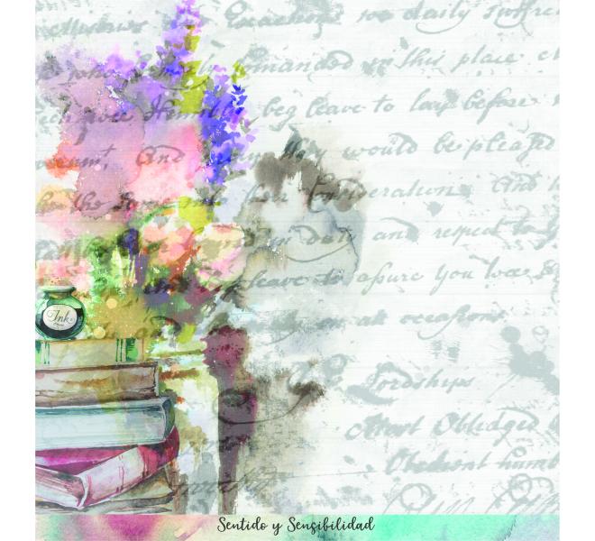 Lavanda &Book  6 papeles +1  Recortable  para scrapbooking  Manoli Navarro