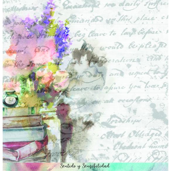 Lavanda &Book  6 papeles +1  Recortable  para scrapbooking  Manoli Navarro