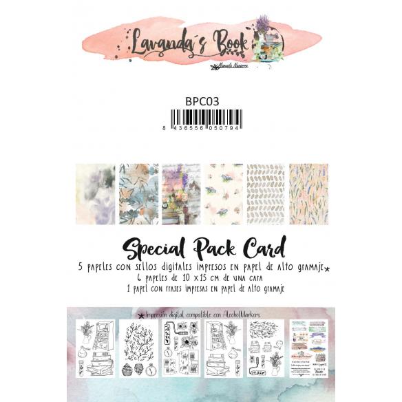 Lavanda &Book Cards  12 tarjetas decoradas para scrapbooking Manoli Navarro