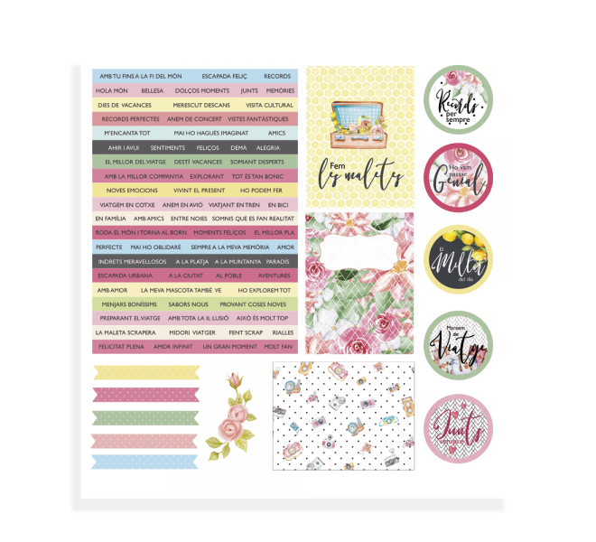 Retallables "CHIC" català- 4 fulls de cartolina 30,5x30,5 impresos a 1 cara