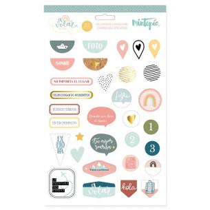 Pegatinas de chipboard con foil A volar