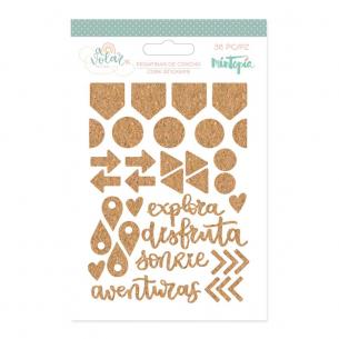 Set of cork shapes to fly