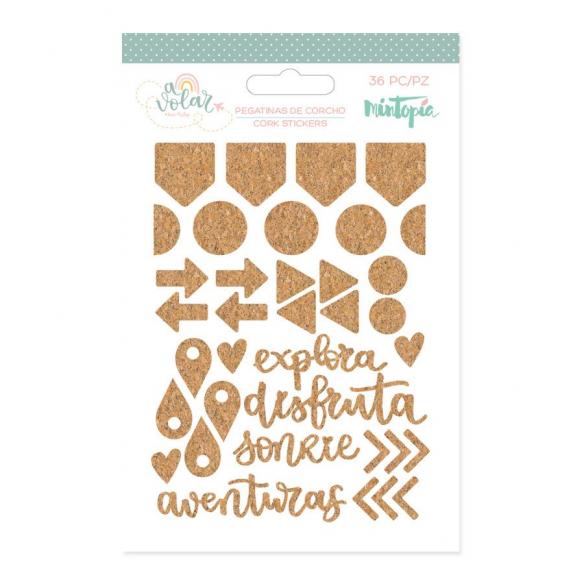 Set of cork shapes to fly