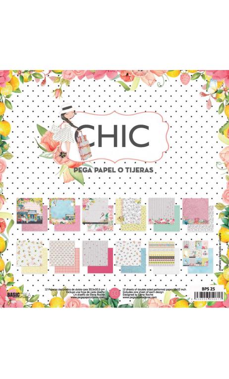 Colección "CHIC" - 12 Hojas /PAD 30,5x30X5