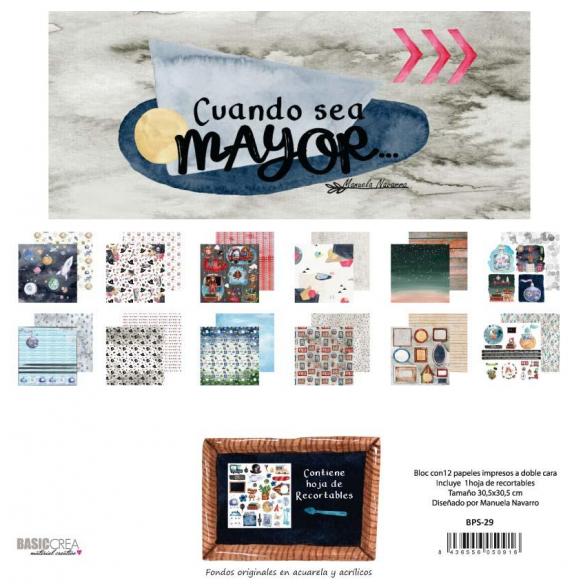 Lavanda &Book  6 papeles +1  Recortable  para scrapbooking  Manoli Navarro