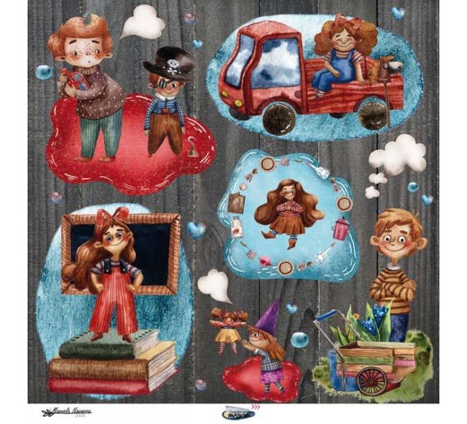 Cuando sea Mayor  6 papeles +1  Recortable  para scrapbooking  Manoli Navarro