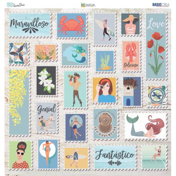 Colección POSIDONIA 12 Hojas /PAD 30,5x30X5cm