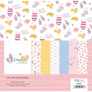 Papel Vellum EL MEJOR VERANO 6 hojas en papel vegetal 30,5x30,5cm