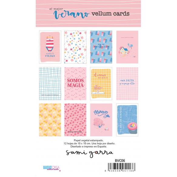 Vellum Cards EL MEJOR VERANO 12 tarjetas en papel vegetal 10x15 cm