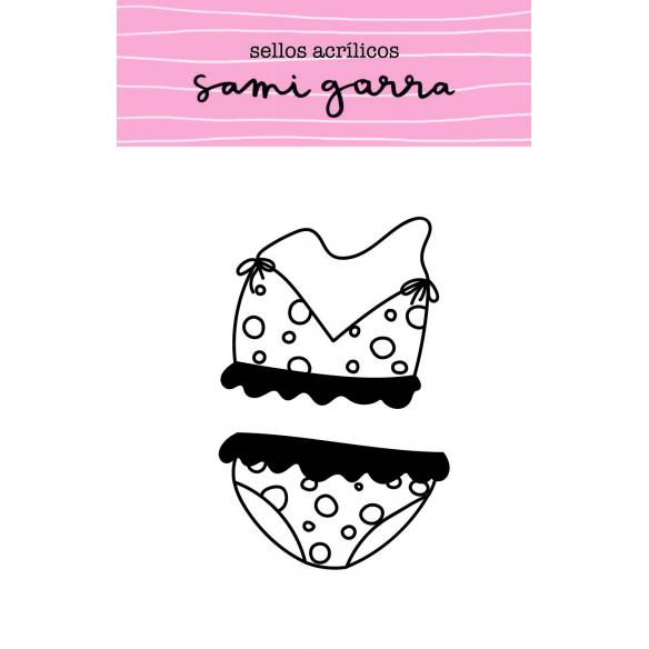 Sello acrílico BIKINI LUNARES 5x8 cm