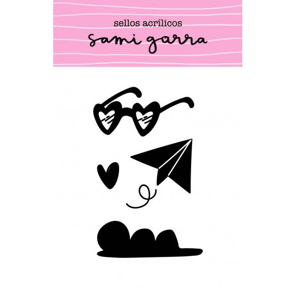 Sello acrílico EN EL AIRE 5x8 cm