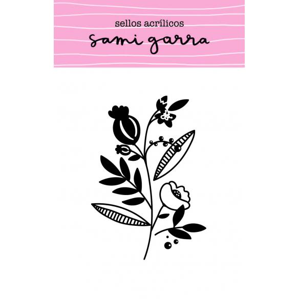 Sello acrílico RAMILLETE 5x8 cm