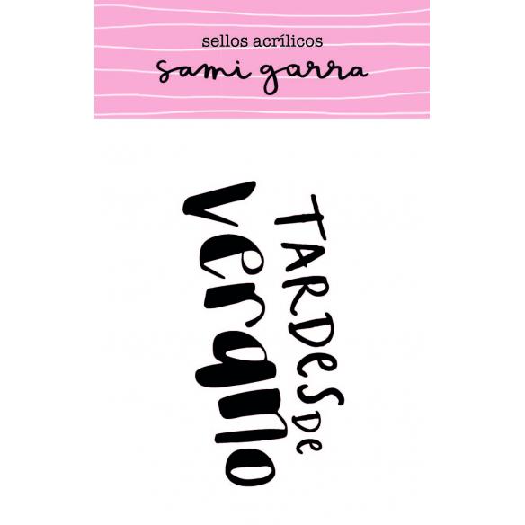 Sello acrílico TARDES DE VERANO 5x8 cm