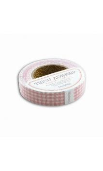 tela adhesiva cinta 5m - vichy rosa