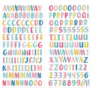 Alphabet chipboard Summer Stories