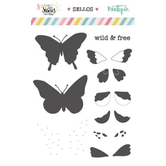 Set de sellos Mariposas de verano