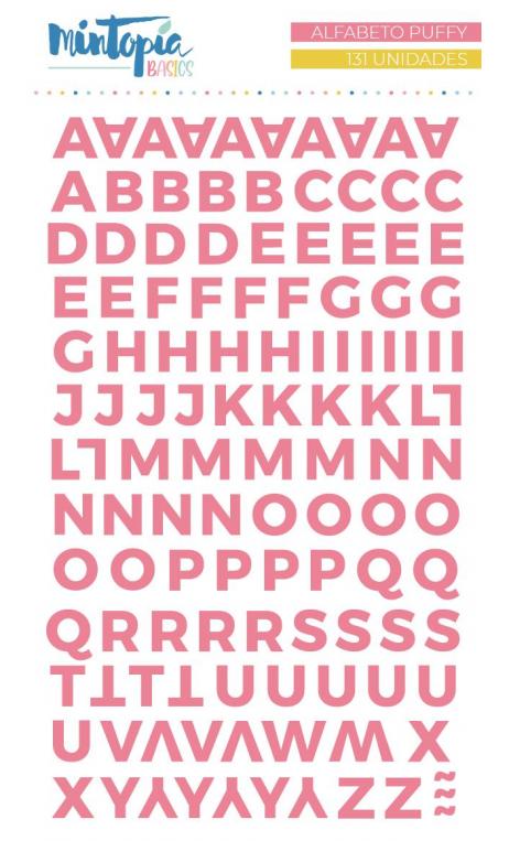 Alphabet puffy Minopia Basics Dark Pink