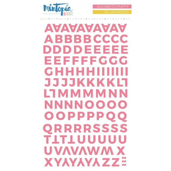 Alphabet puffy Minopia Basics Dark Pink