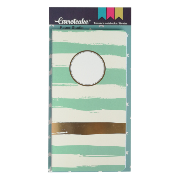 StripesSet 2 Cuadernos Cosidos Liso y Punteado 60 páginas 110x210mm