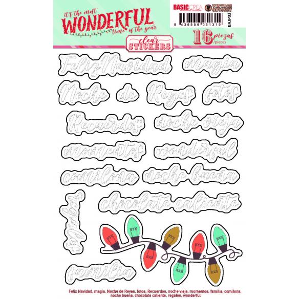16 Pegatinas transparentes Wonderful