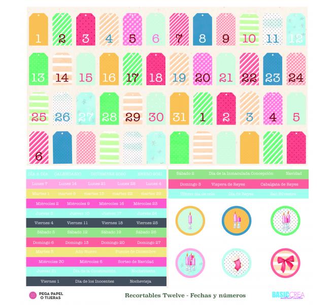 4 hojas de Recortables Tewelve 30,5x30,5 cm