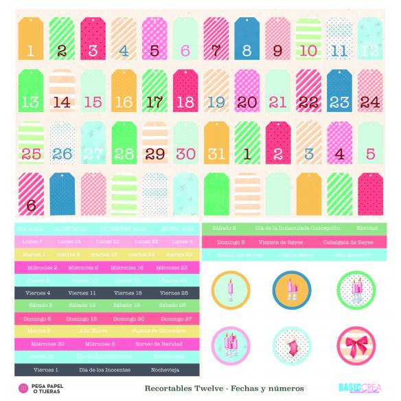 4 hojas de Recortables Tewelve 30,5x30,5 cm