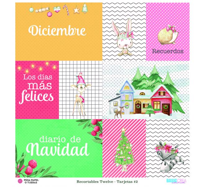 4 hojas de Recortables Tewelve 30,5x30,5 cm